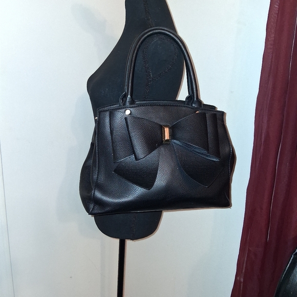 Fashion Man Made Material Black Bow Handbag - Picture 7 of 10